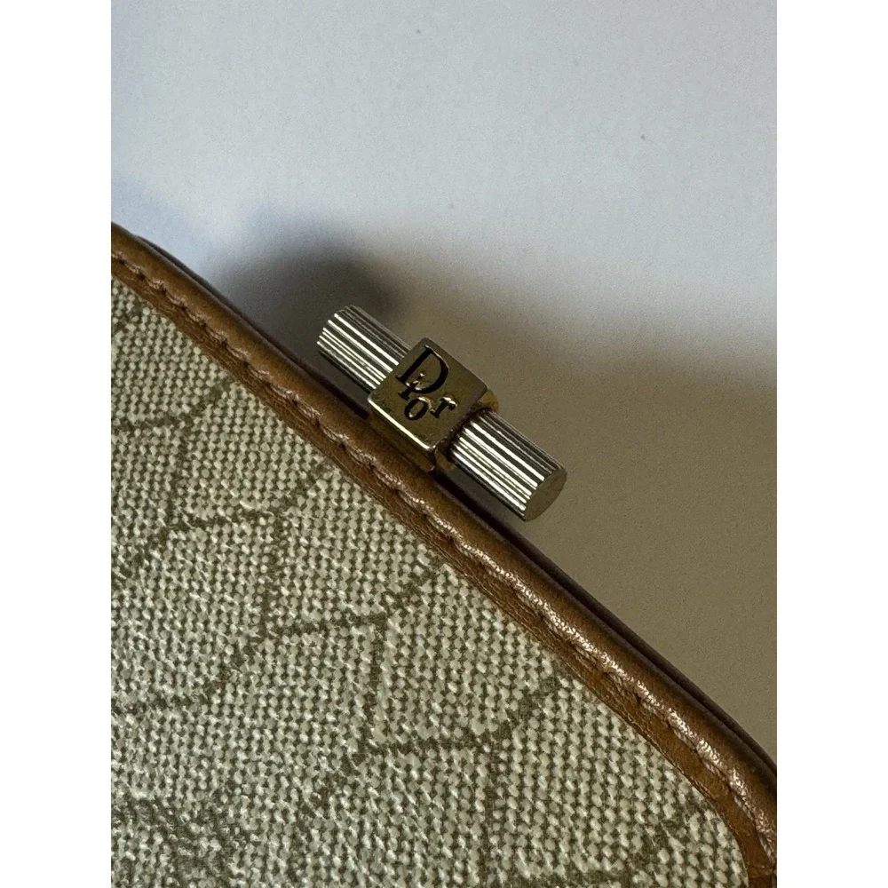 Vintage Christian Dior Honeycomb Pattern Frame Coin Kisslock Wallet Rare
